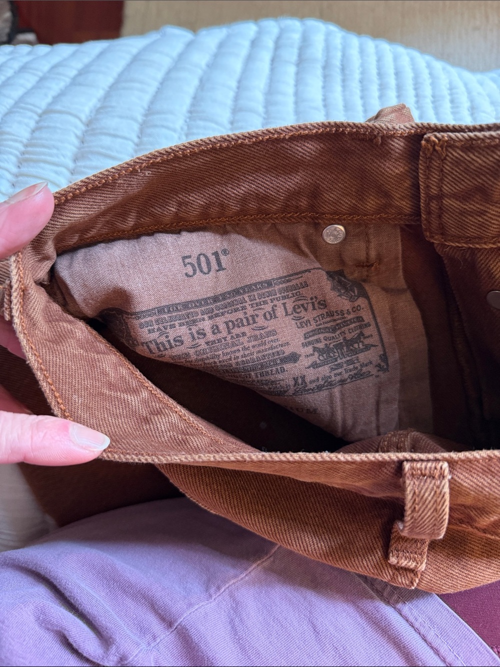 501 90s ankle jeans in saddle brown - Picture 3 of 5